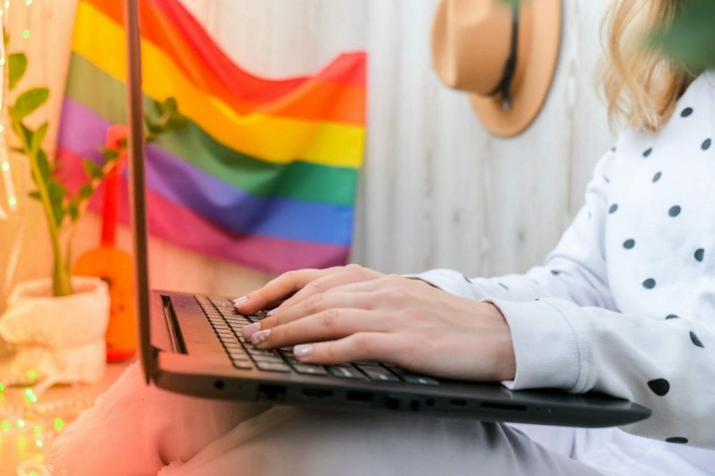 remote worker pride 2022 laptop