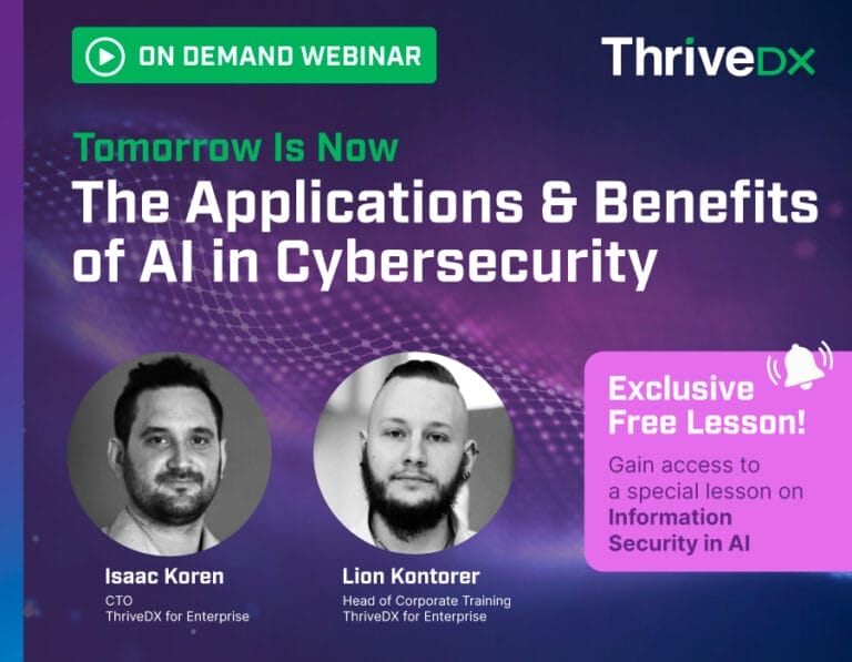 ThriveDX Enterprise, Webinar, AI in Cybersecurity